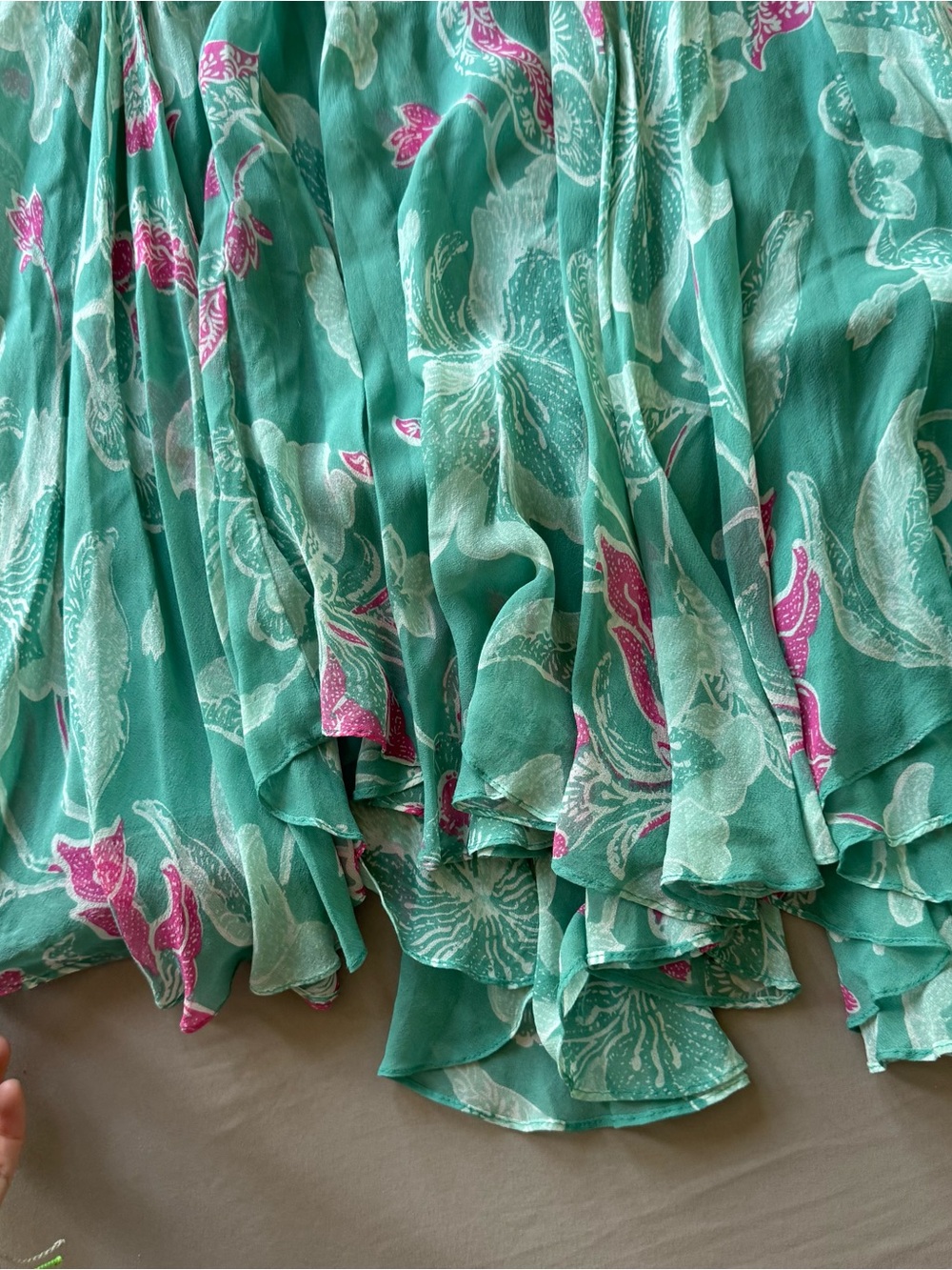 Anthropologie Odille Sleeveless Silk Hibiscus Summer Dress - Picture 3 of 7